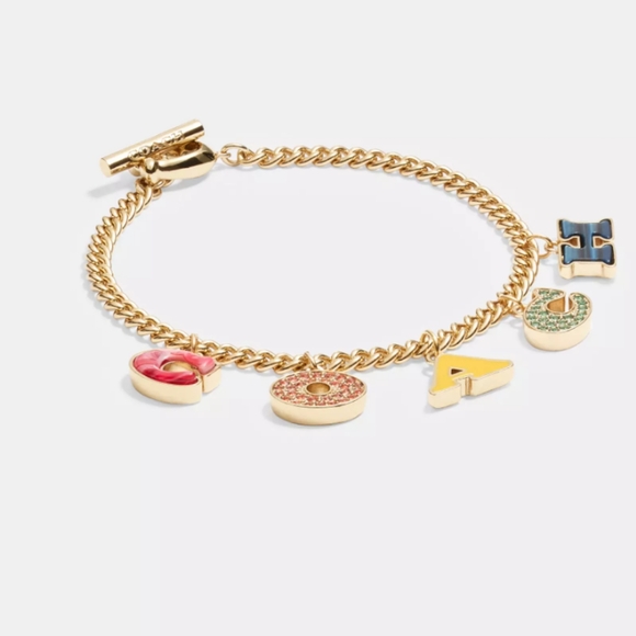 Coach Pave Charm Bracelet!!! 2nd pic is NMP not my pic - Picture 2 of 3